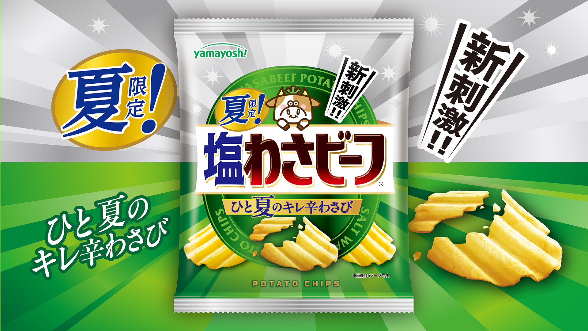 ポテトチップス　夏限定！塩わさビーフ